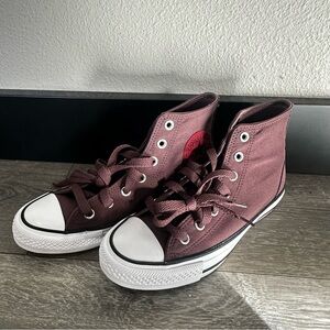 Maroon High-Top Sneakers converse